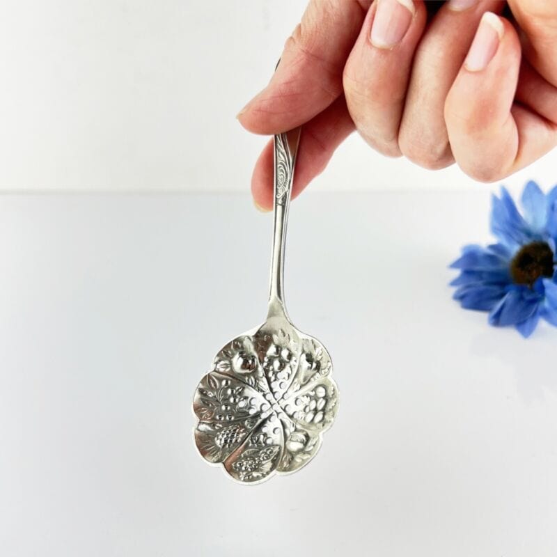 Cucchiaio posata in argento sheffield antico silver plate colino spargi zucchero Categoria Sheffield & Argento