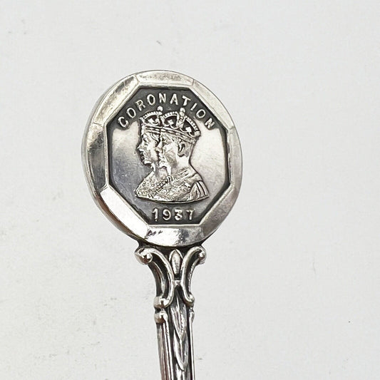 Cuchiaino da the in Argento silver plate inglese Re Giorgio VI Regina Elisabetta Categoria Arte e antiquariato:Argento:Oggetti da tavola e cucina:Posate