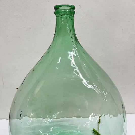 Damigiana in vetro da 25 litri antica vecchio boccione verde Chiaro per giardino Categoria Vetri e Cristalli