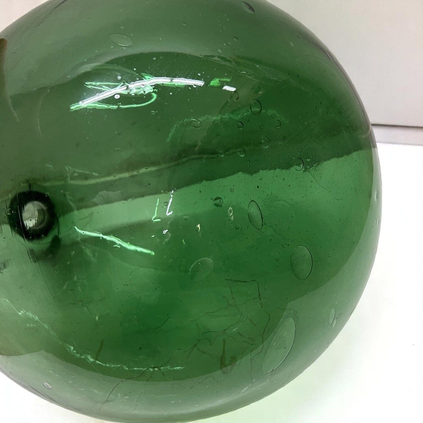 Damigiana in vetro da 54 litri antica vecchio boccione verde con luci giardino Categoria Vetri e Cristalli