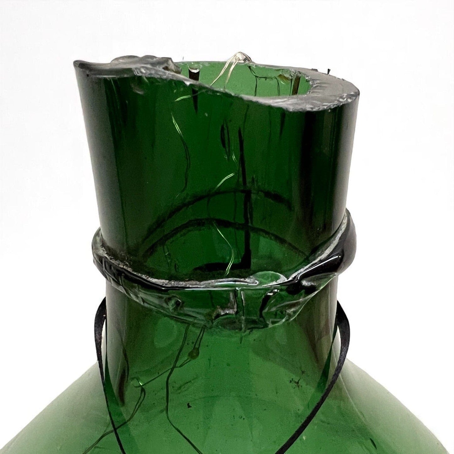 Damigiana in vetro da 54 litri antica vecchio boccione verde con luci giardino Categoria Vetri e Cristalli