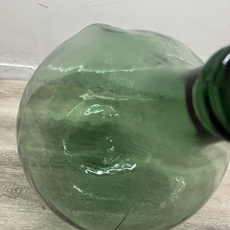 Damigiana in vetro soffiato da 54 litri antica vecchio boccione verde per vino Categoria Vetri e Cristalli