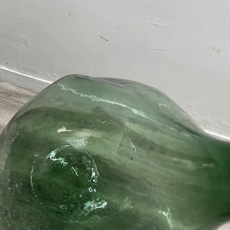 Damigiana in vetro soffiato da 54 litri antica vecchio boccione verde per vino Categoria Vetri e Cristalli