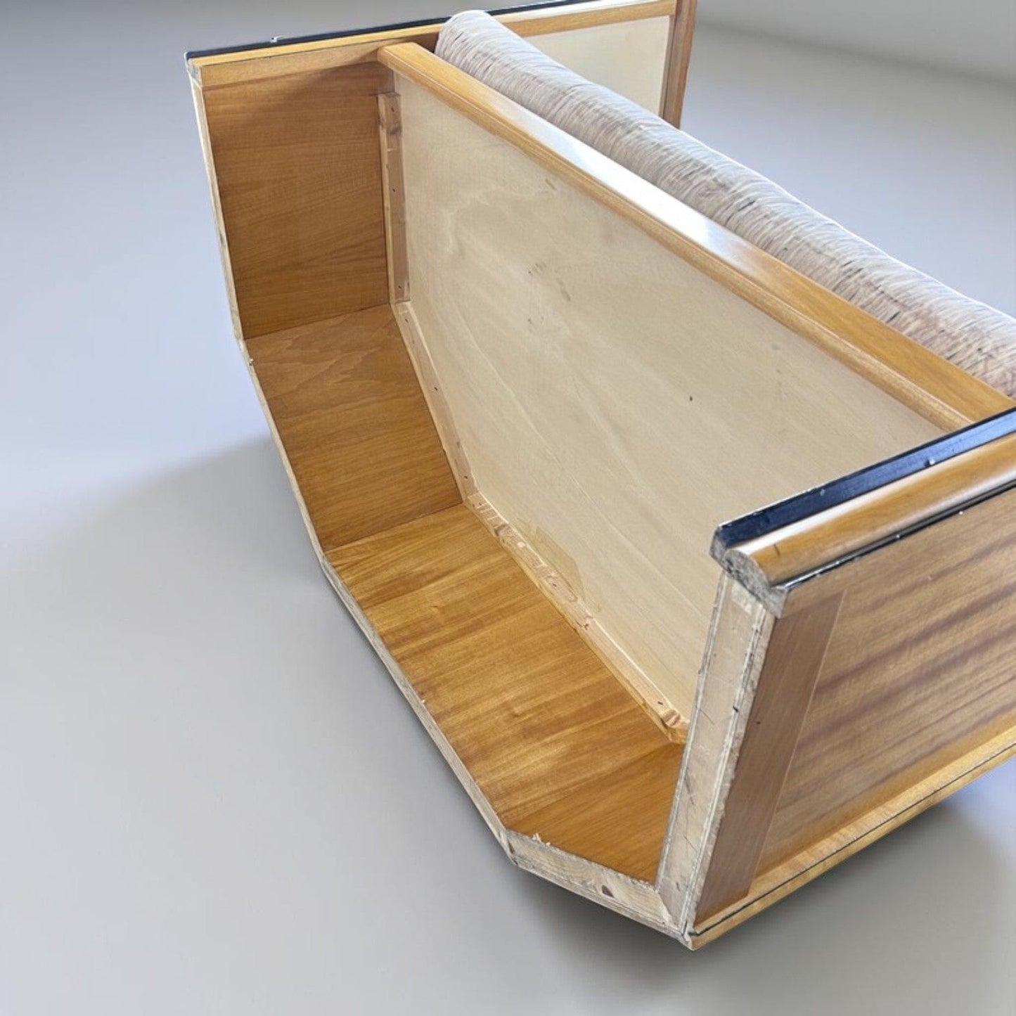 Divano a due posti stile Art Dèco in legno chiaro Divanetto Sofà antico Panca Categoria Arredamento