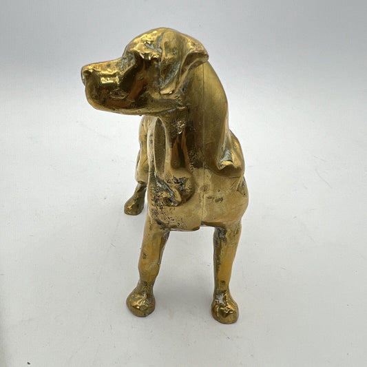 Fermacarte in Ottone massiccio scultura Vintage figura di Cane Razza Labrador Categoria Sculture e Miniature