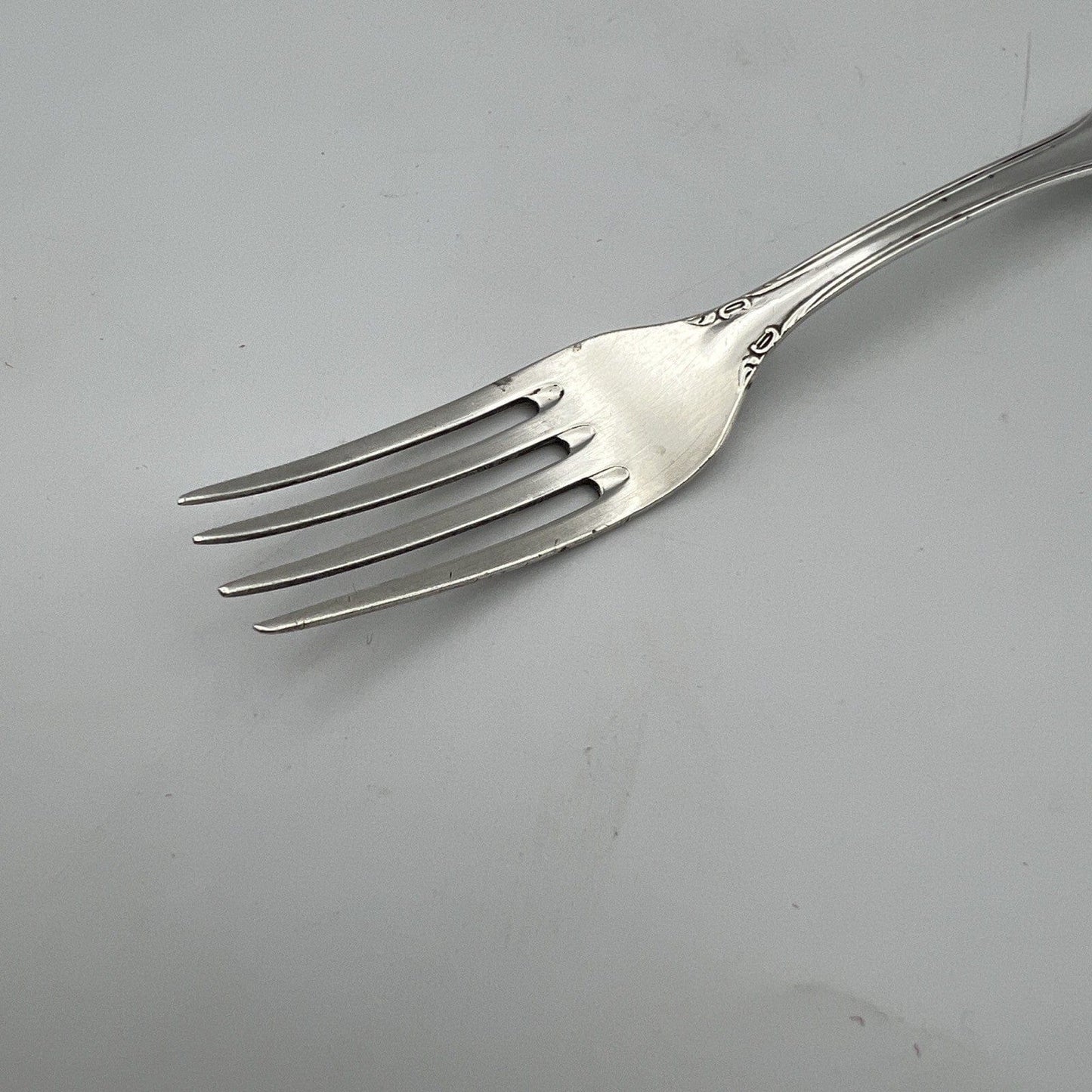 Forchetta antica in Argento massiccio 800 anni '40 posata Forchettina Categoria Sheffield & Argento