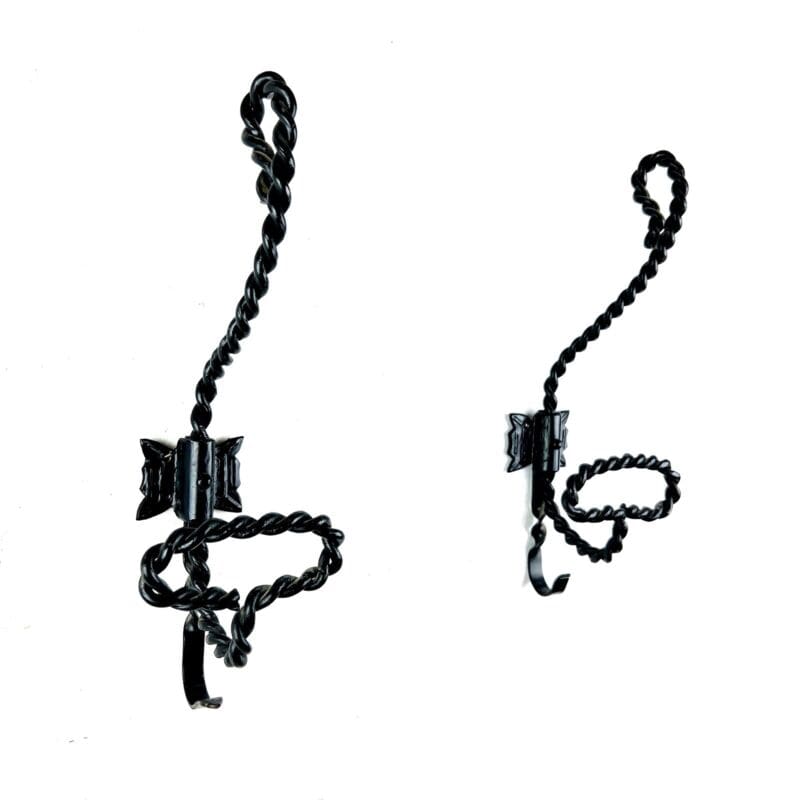 Gancio appendiabiti da parete antico in metallo ferro battutto Appendino Rustico Categoria Accessori & Ferramenta d'epoca