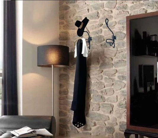 Gancio appendiabiti da parete stile antico in ferro battutto nero Gancio Vintage Categoria Accessori & Ferramenta d'epoca