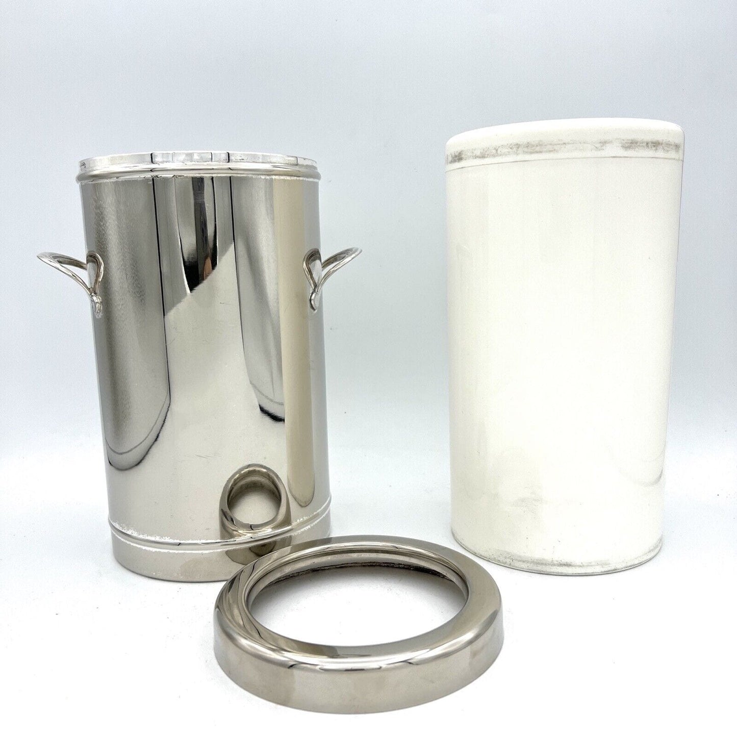 Glacette in argento silver plated vintage secchiello per da vino portabottiglia Categoria Sheffield & Argento