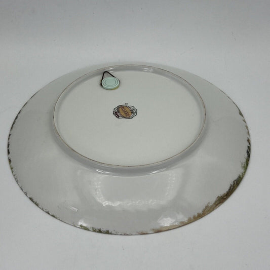 Grande Piatto Vintage decorativo da muro in Porcellana Depos Scena Campagna 900 Categoria Piatti e Piattini