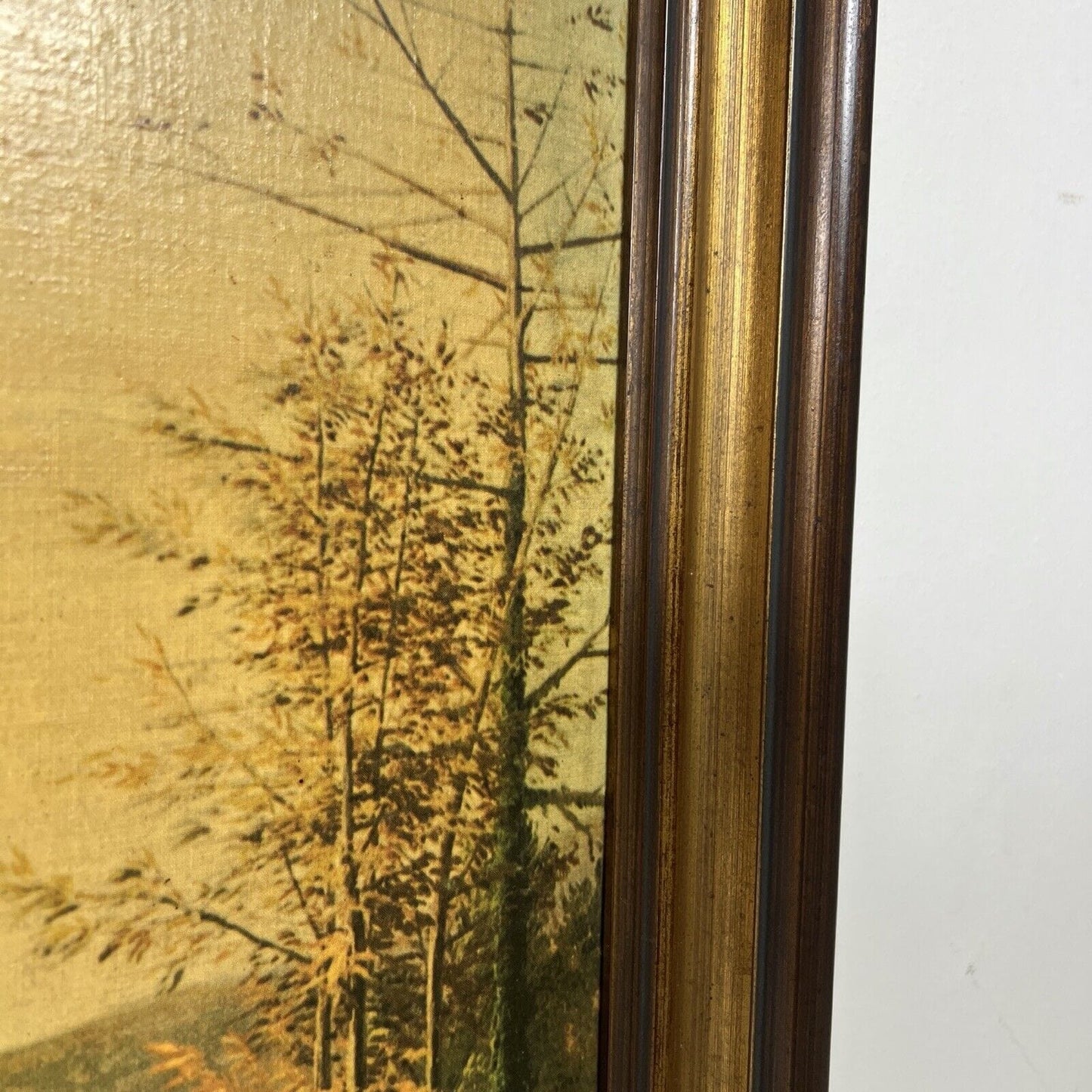 Grande Quadro stile antico dipinto olio stampa su tela Veduta della Cava Palizzi Categoria Quadri