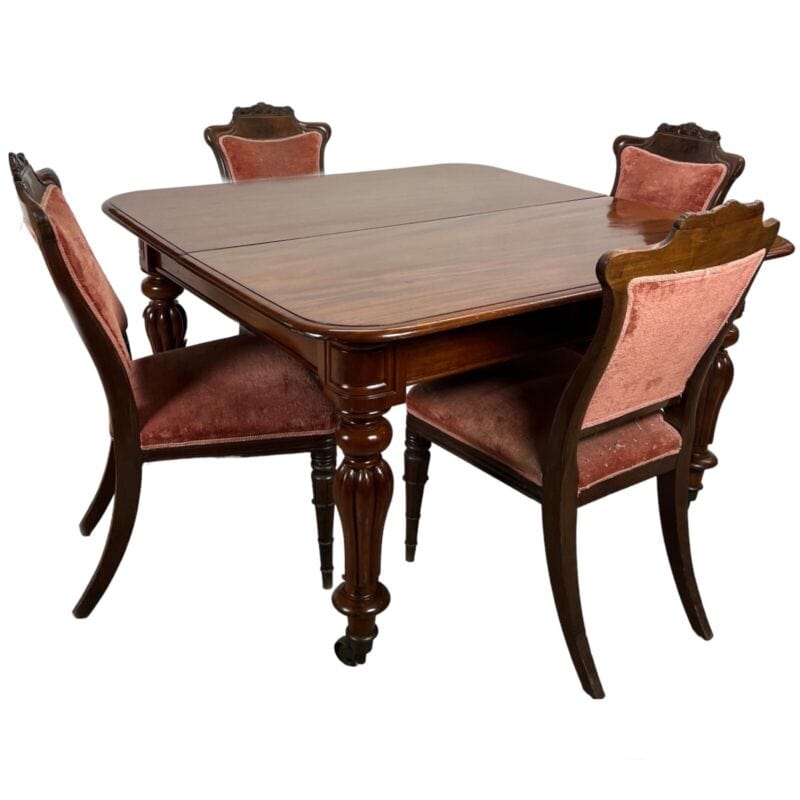 Grande Tavolo Antico allungabile da pranzo inglese in legno di mogano epoca 800 Categoria Arredamento