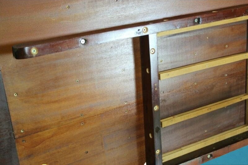 Grande Tavolo antico rettangolare da pranzo buffet in legno di mogano epoca 800 Categoria Arredamento