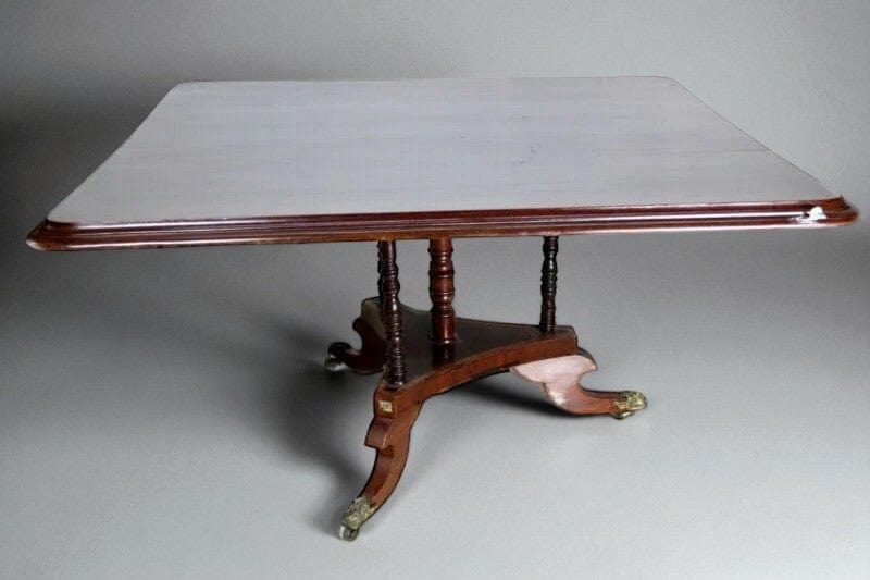 Grande Tavolo antico rettangolare da pranzo buffet in legno di mogano epoca 800 Categoria Arredamento