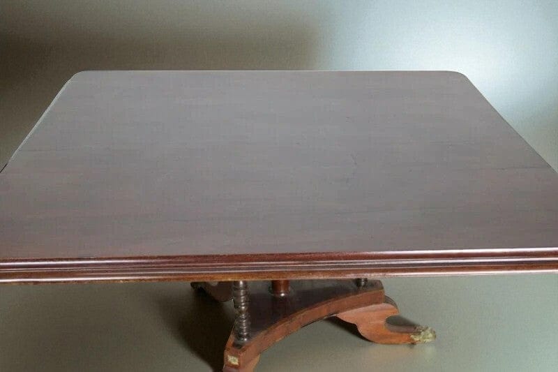 Grande Tavolo antico rettangolare da pranzo buffet in legno di mogano epoca 800 Categoria Arredamento