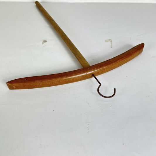 Gruccia appendiabiti vintage antica in legno Stampella per Armadio Vetrina Categoria Vintage