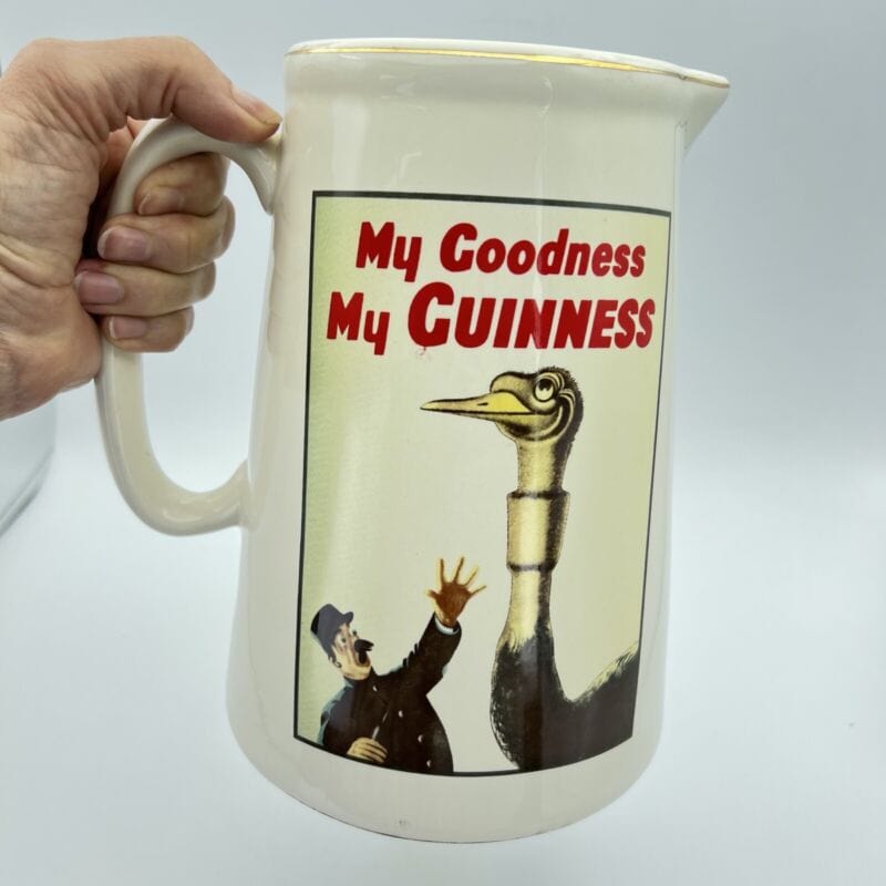 Guinness Birra Brocca in ceramica Vintage pubblicita anni 70 pub da collezione Categoria Birra & dintorni