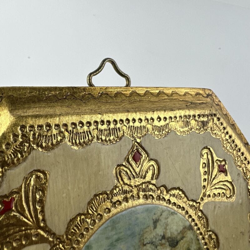 Icona antica Placca religiosa sacra in legno dorato San Francesco d'Assisi 900 Categoria  Oggetti sacri - rosari