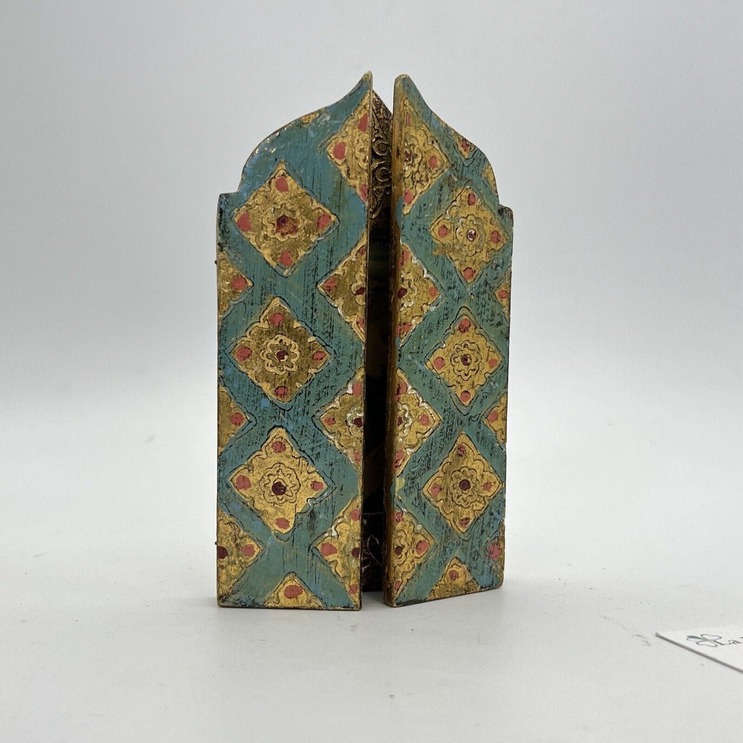 Icona antica religiosa sacra in legno dorato libro madonna delle rocce trittico Categoria Oggetti sacri - rosari