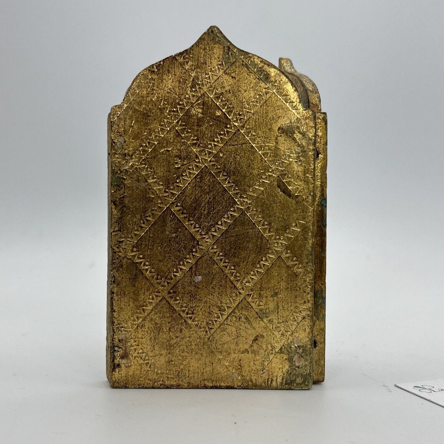 Icona antica religiosa sacra in legno dorato libro madonna delle rocce trittico Categoria Oggetti sacri - rosari