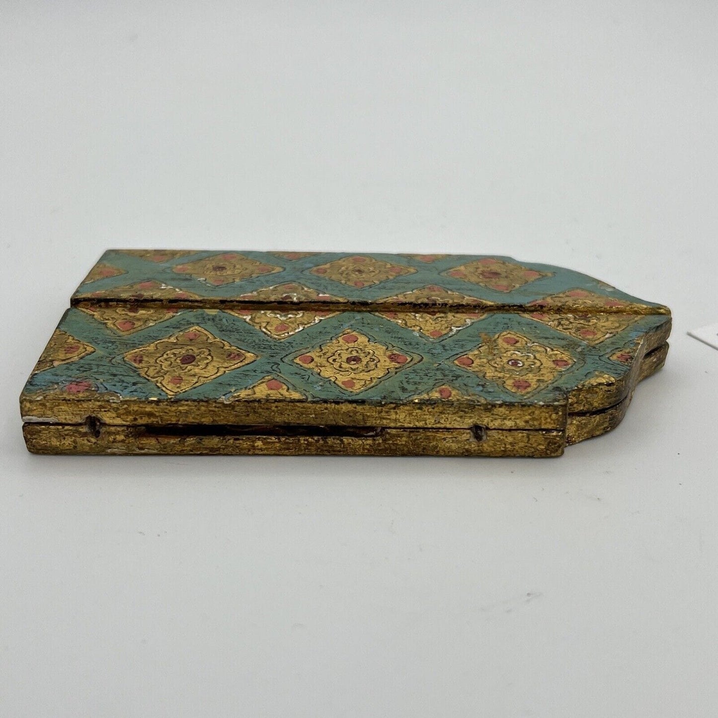 Icona antica religiosa sacra in legno dorato libro madonna delle rocce trittico Categoria Oggetti sacri - rosari