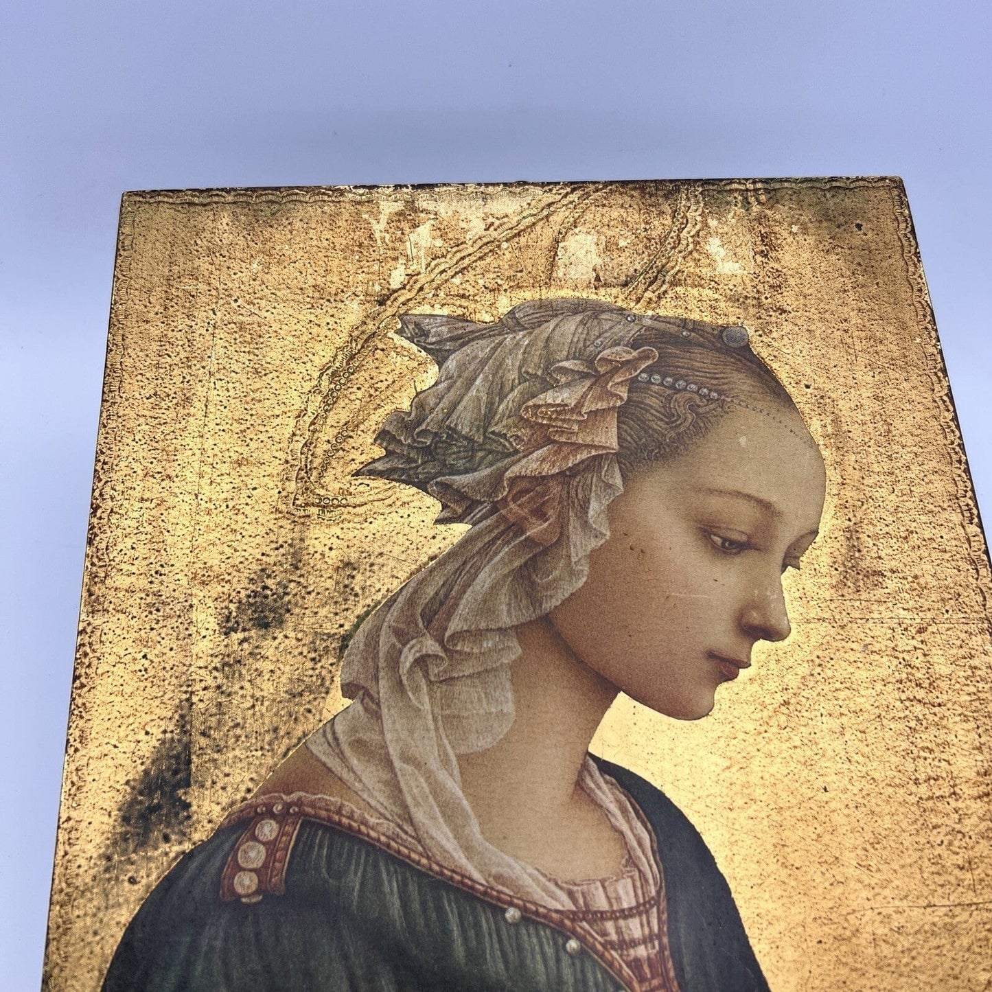 Icona antica religiosa sacra in legno su tavola dorato Madonna di Lippi Filippo Categoria Oggetti sacri - rosari
