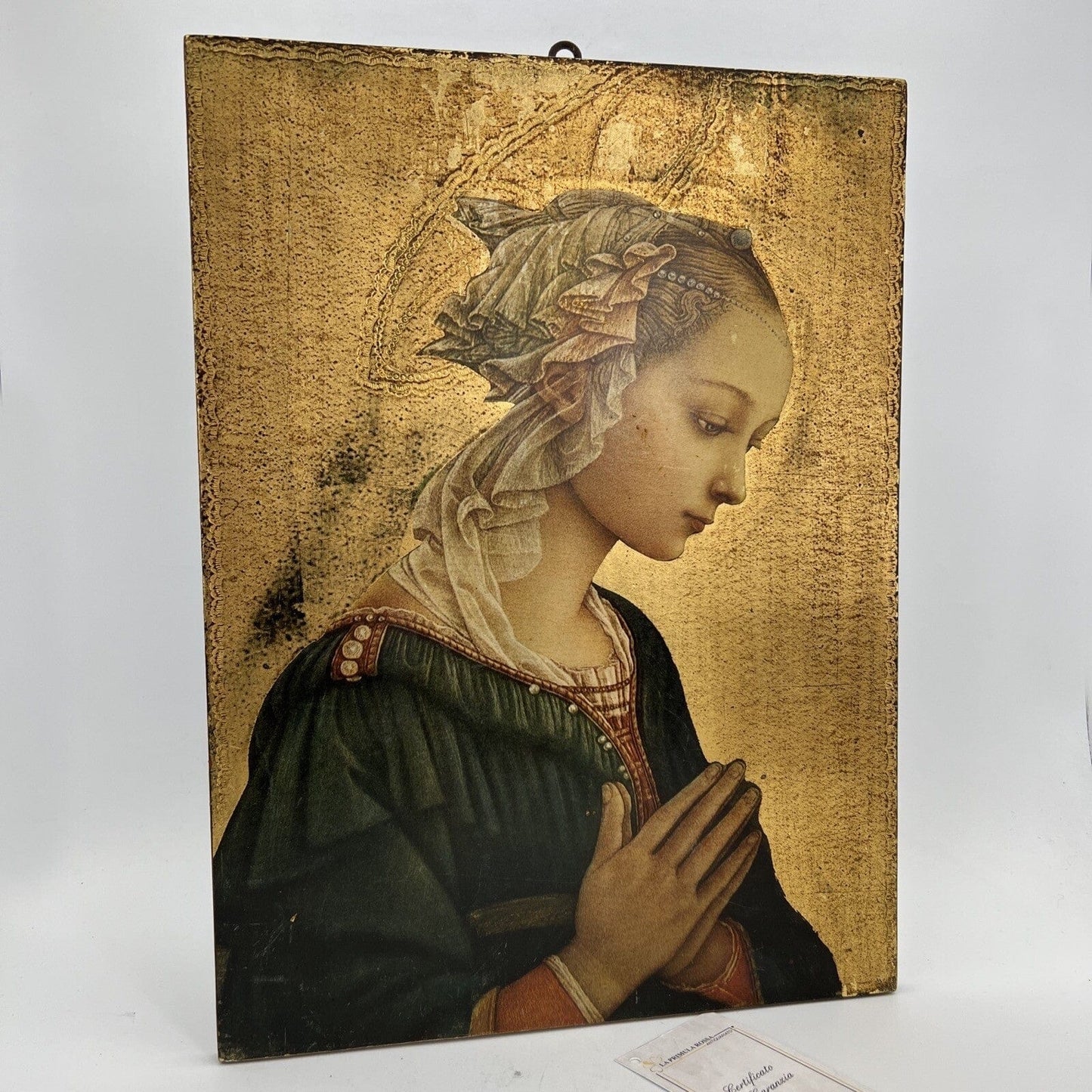 Icona antica religiosa sacra in legno su tavola dorato Madonna di Lippi Filippo Categoria Oggetti sacri - rosari