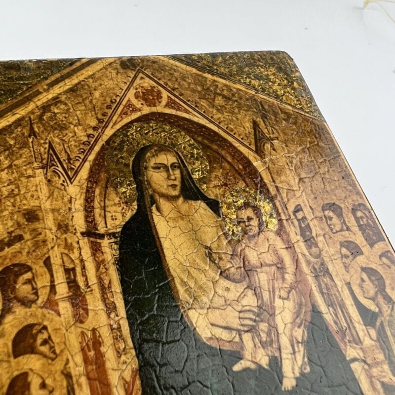 Icona antica religiosa sacra in legno Tavola Madonna con Bambino Ognissanti Categoria Oggetti sacri - rosari