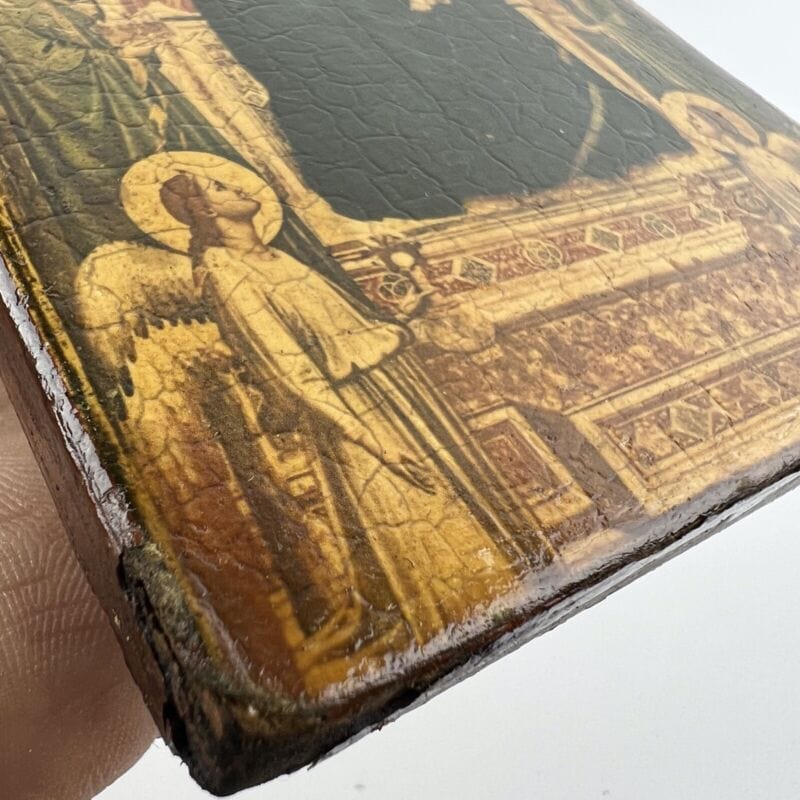 Icona antica religiosa sacra in legno Tavola Madonna con Bambino Ognissanti Categoria Oggetti sacri - rosari