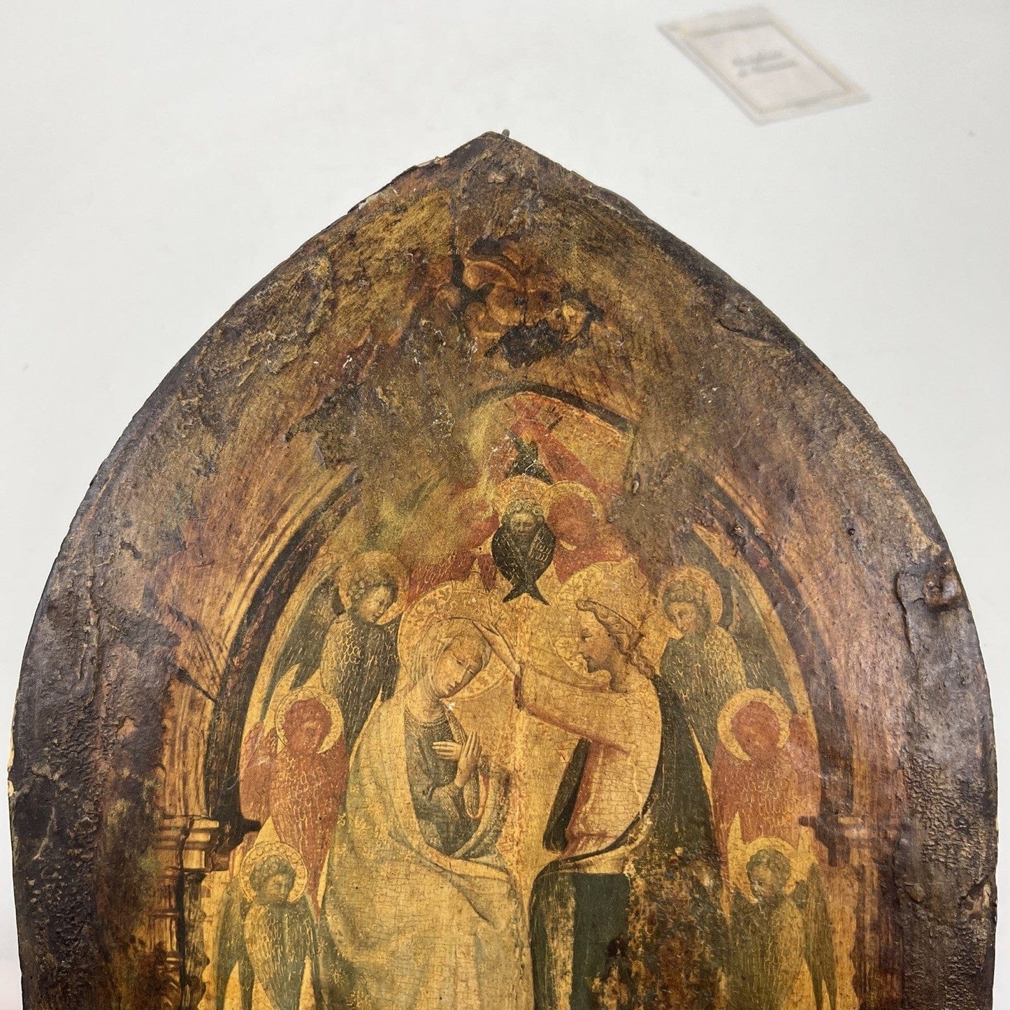 Icona Bizantina stile antica stampa su tavola in legno Incoronazione Vergine 900 Categoria Oggetti sacri - rosari