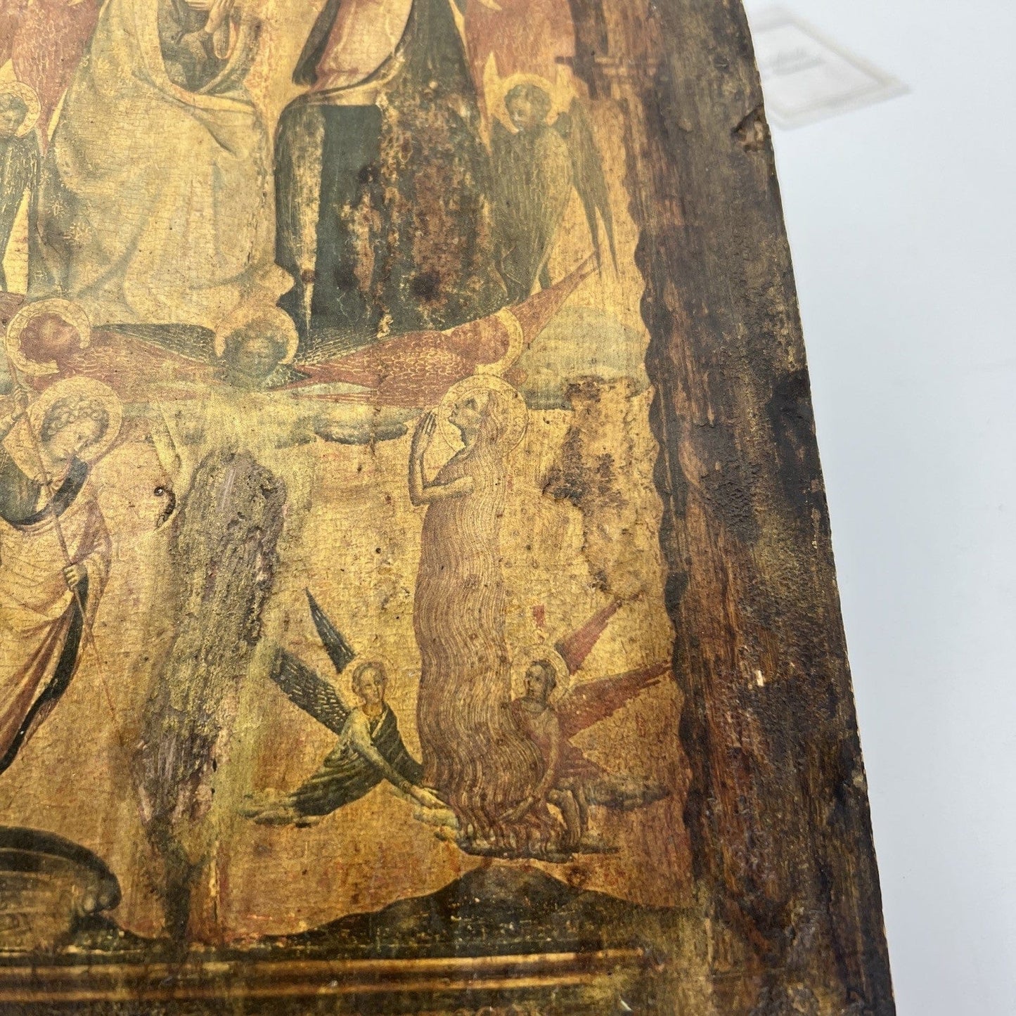Icona Bizantina stile antica stampa su tavola in legno Incoronazione Vergine 900 Categoria Oggetti sacri - rosari