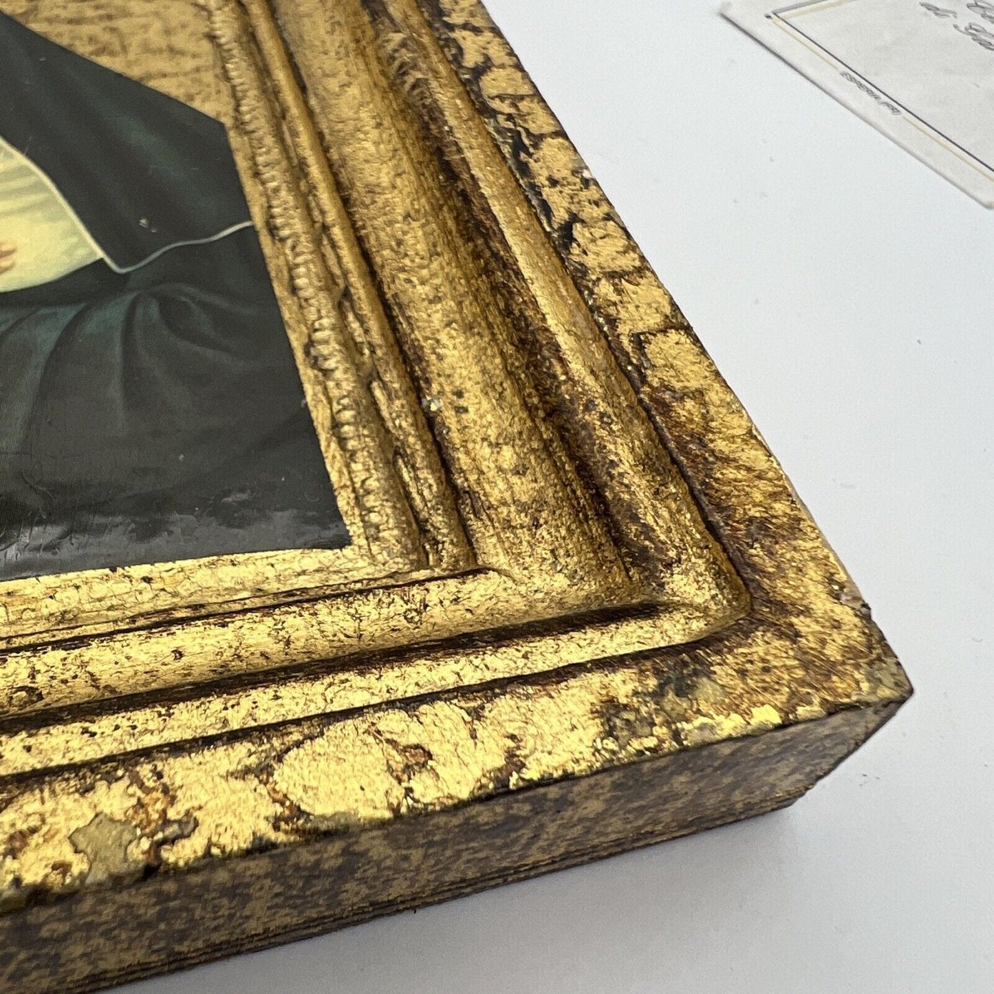 Icona fiorentina religiosa stile antico in legno e oro Santa Rita da Cascia Categoria Oggetti sacri - rosari