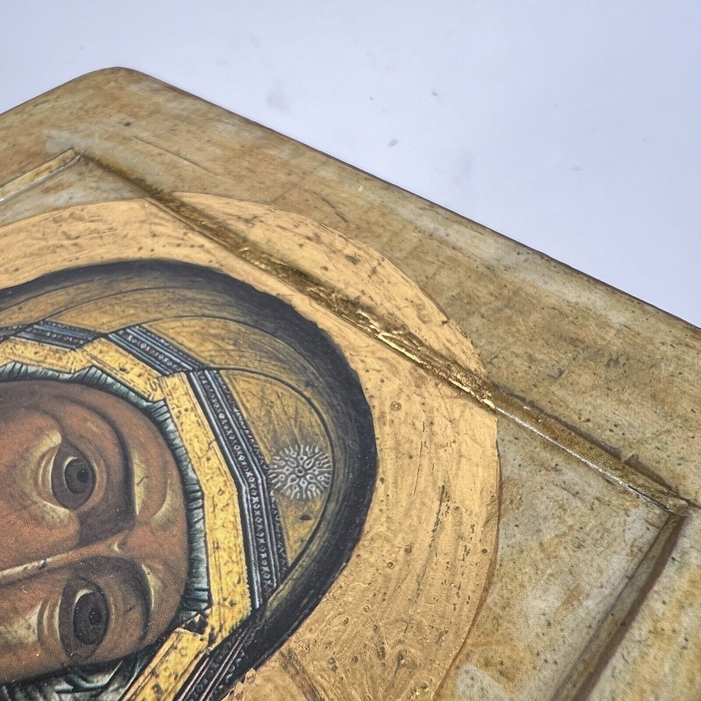 Icona stile antica bizantina religiosa sacra in legno Tavola Madonna di Kazan Categoria Oggetti sacri - rosari