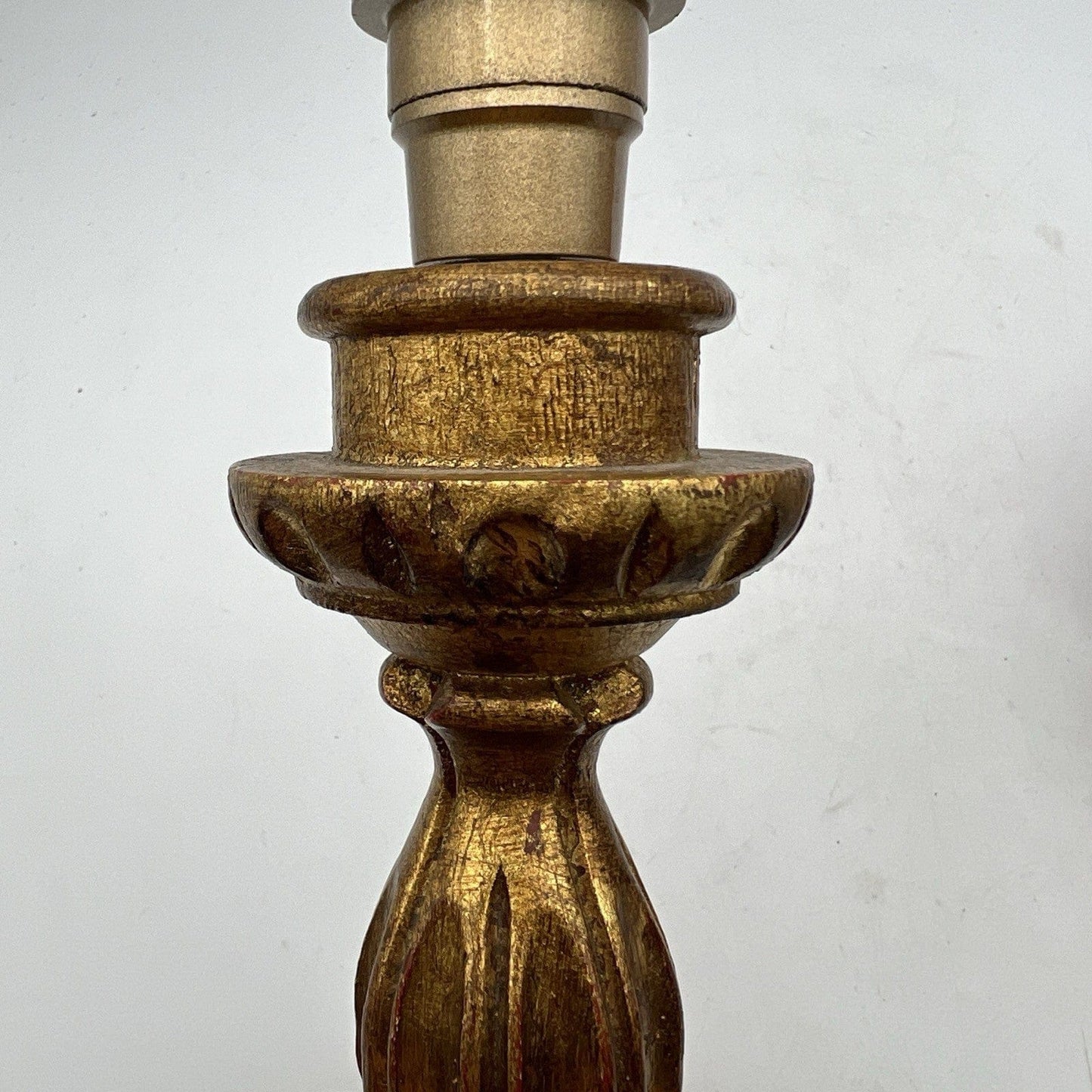 Lampada antica da tavolo vintage Abatjour foglia oro Lume in legno con paralume Categoria Lampade Appliques