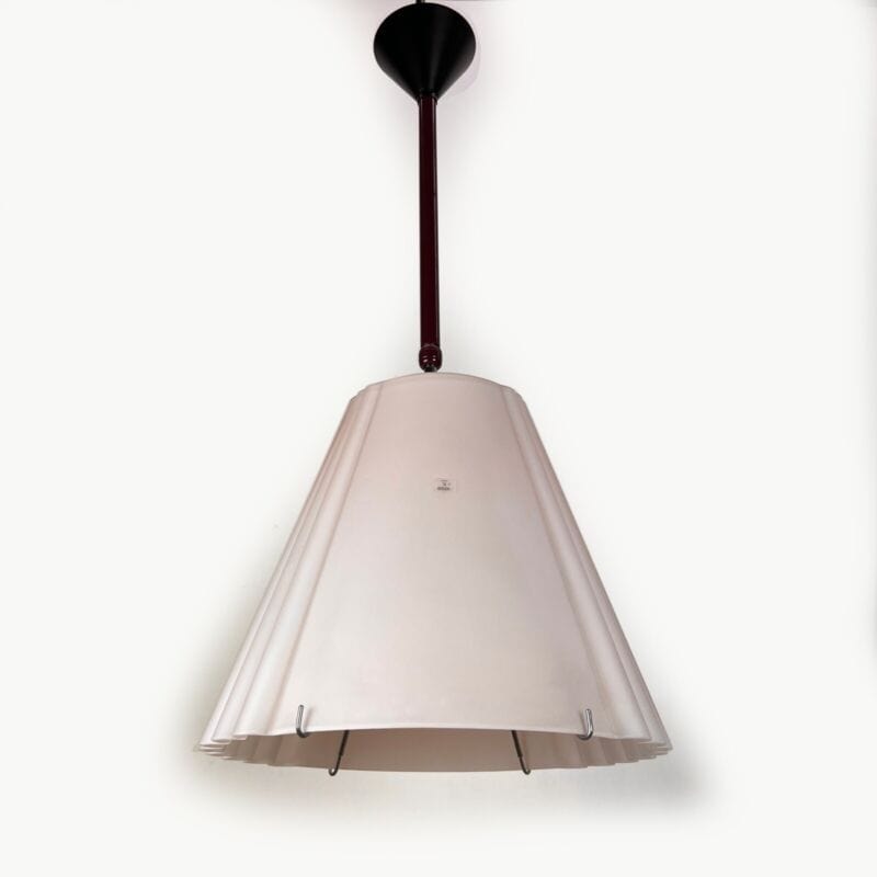 Lampadario anni 80 in vetro Rosa di Murano a Cupola Vintage Modernariato 70 cm Categoria Lampade Appliques