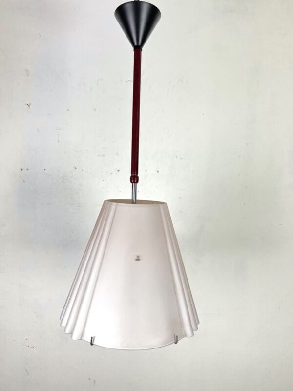 Lampadario anni 80 in vetro Rosa di Murano a Cupola Vintage Modernariato 70 cm Categoria Lampade Appliques