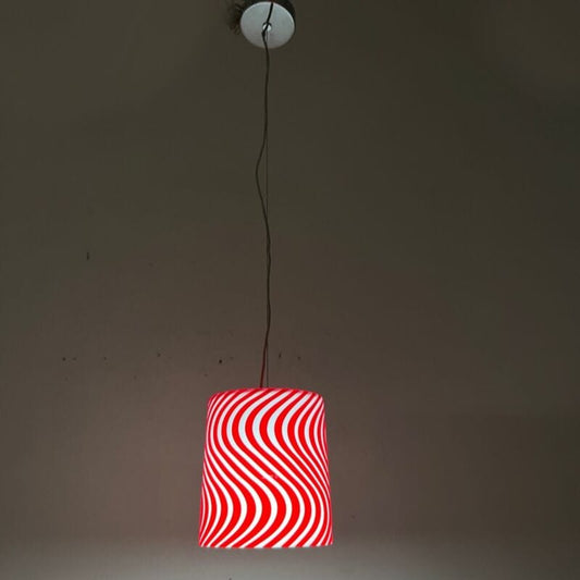 Lampadario in vetro lampada a sospensione Movelight Rosso e bianco a onde Dune Categoria Lampade Appliques