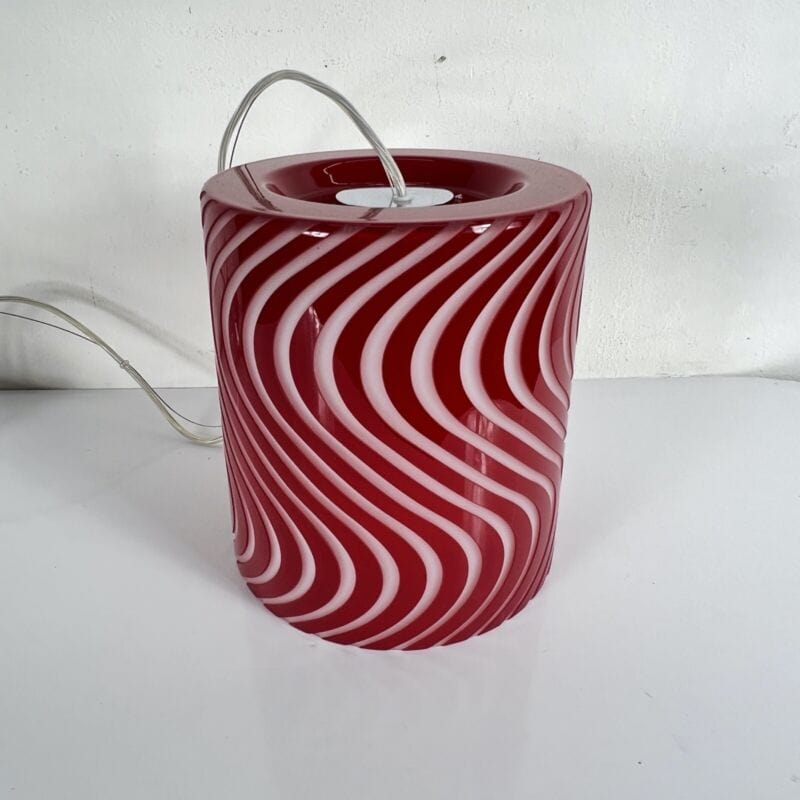 Lampadario in vetro lampada a sospensione Movelight Rosso e bianco a onde Dune Categoria Lampade Appliques
