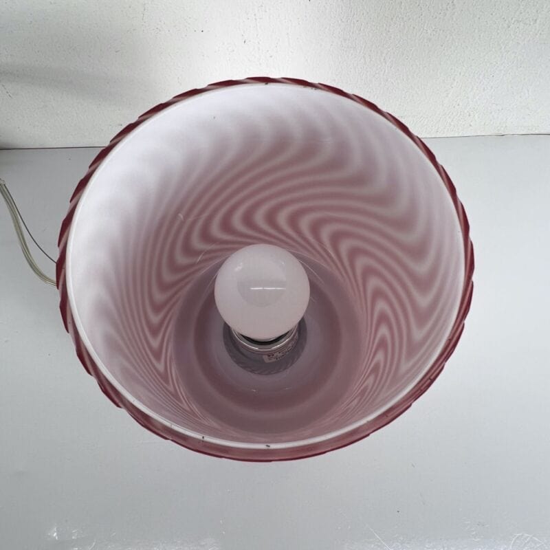 Lampadario in vetro lampada a sospensione Movelight Rosso e bianco a onde Dune Categoria Lampade Appliques