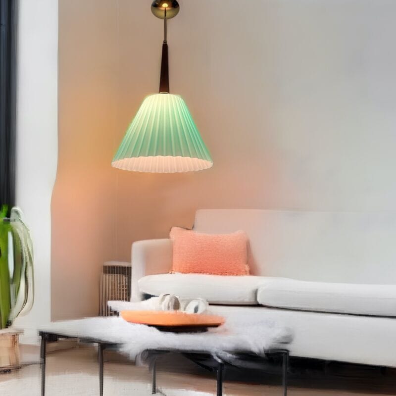 Lampadario lampada a sospensione in vetro verde di Murano Vintage Modernariato Categoria Lampade Appliques