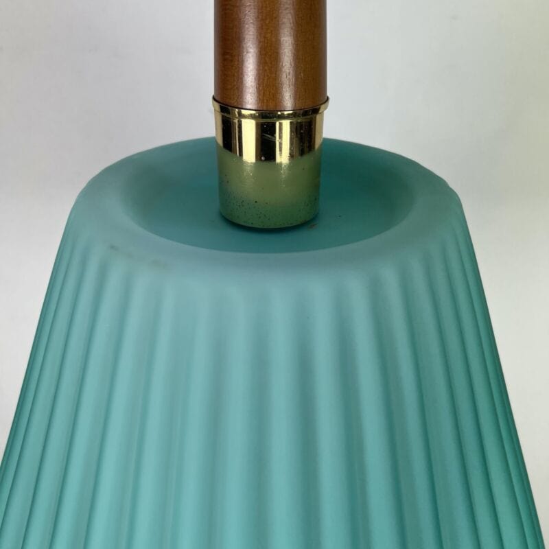 Lampadario lampada a sospensione in vetro verde di Murano Vintage Modernariato Categoria Lampade Appliques