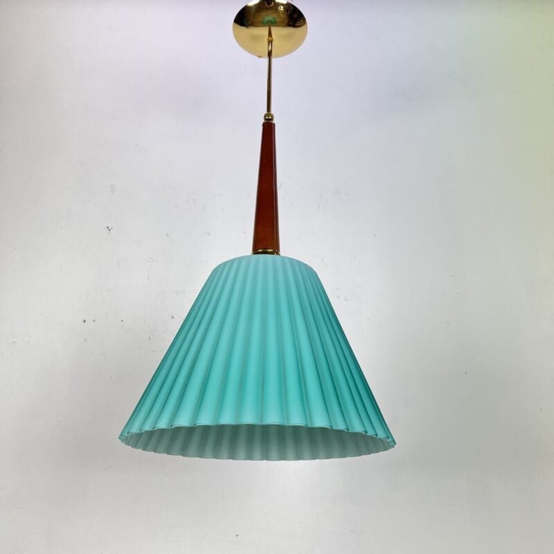 Lampadario lampada a sospensione in vetro verde di Murano Vintage Modernariato Categoria Lampade Appliques