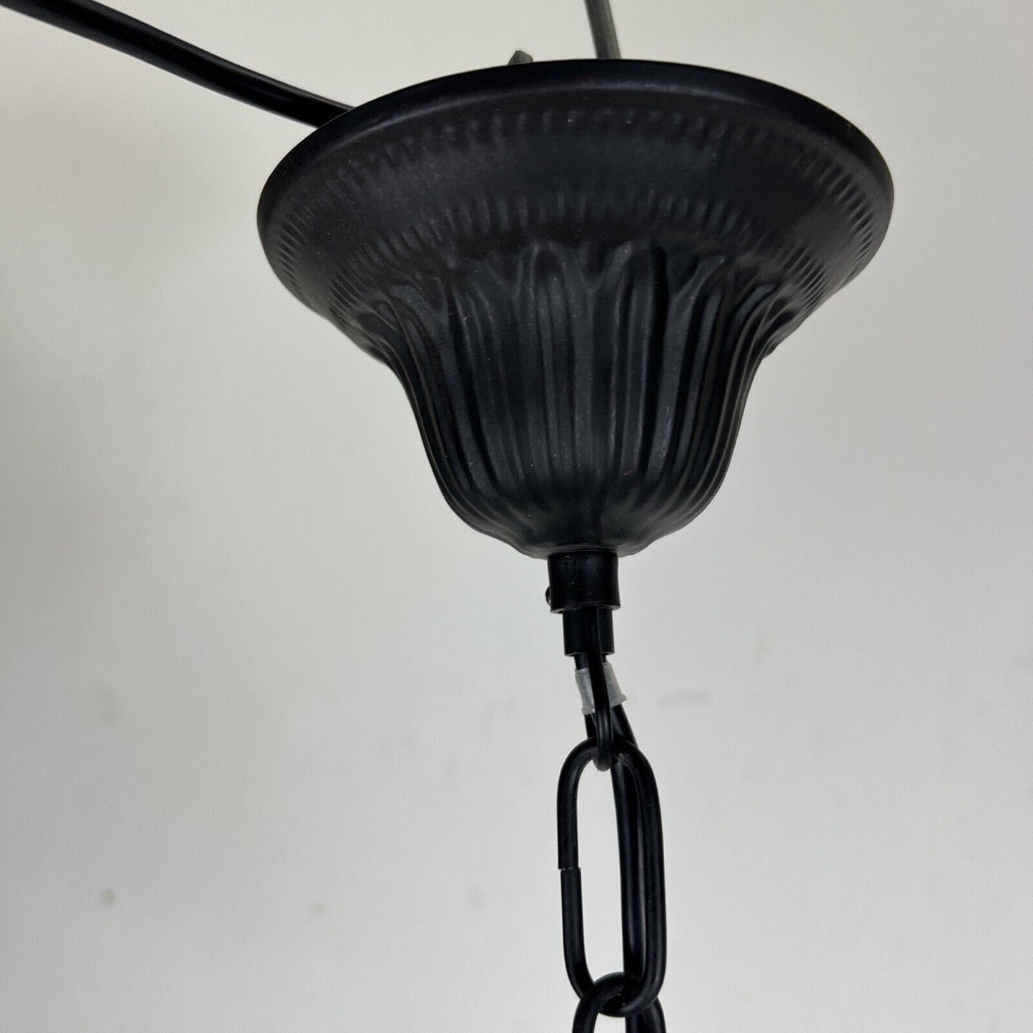 Lampadario vintage in ferro nero stile antico rustico da taverna baita 6 candele Categoria Lampade Appliques