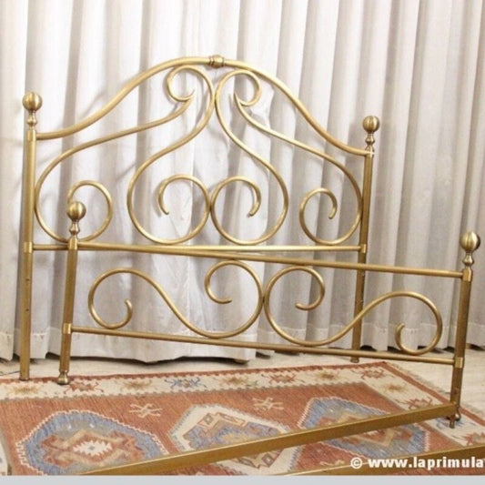 Letto Matrimoniale Stile antico vintage in ottone Riva di Cantu testata Pediera Categoria Arredamento