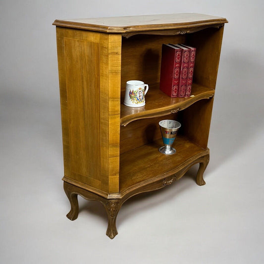 Libreria antica Etagere 900 mobile vintage in legno di noce lastronato soggiorno Categoria Vetrine