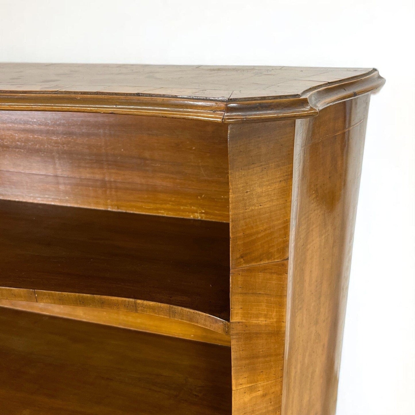 Libreria antica Etagere 900 mobile vintage in legno di noce lastronato soggiorno Categoria Vetrine