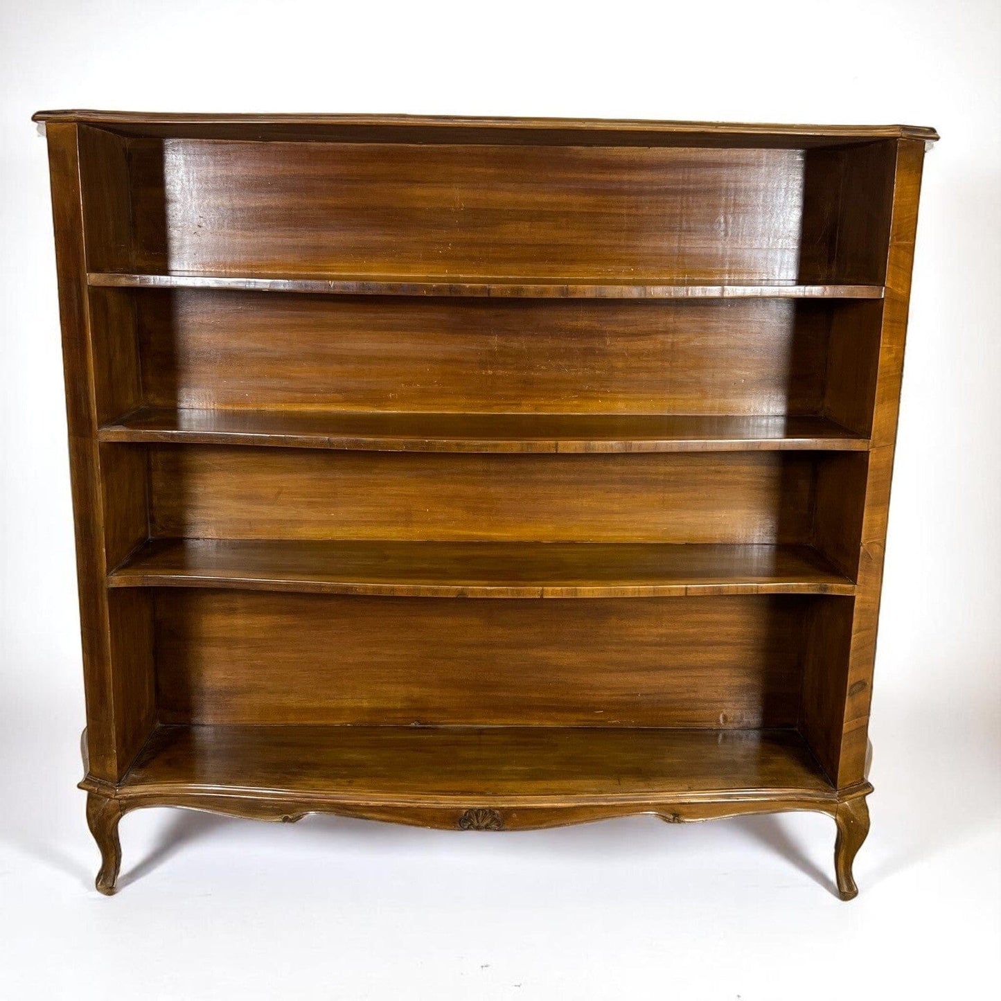 Libreria antica Etagere 900 mobile vintage in legno di noce lastronato soggiorno Categoria Vetrine
