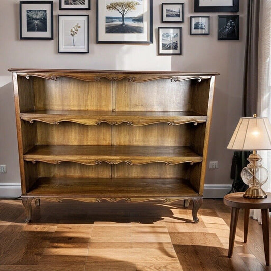 Libreria antica Etagere 900 mobile vintage in legno di noce lastronato soggiorno Categoria Vetrine