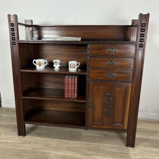 Libreria antica Etagere stile Liberty mobile scaffale in legno d' epoca 900 Categoria Arredamento