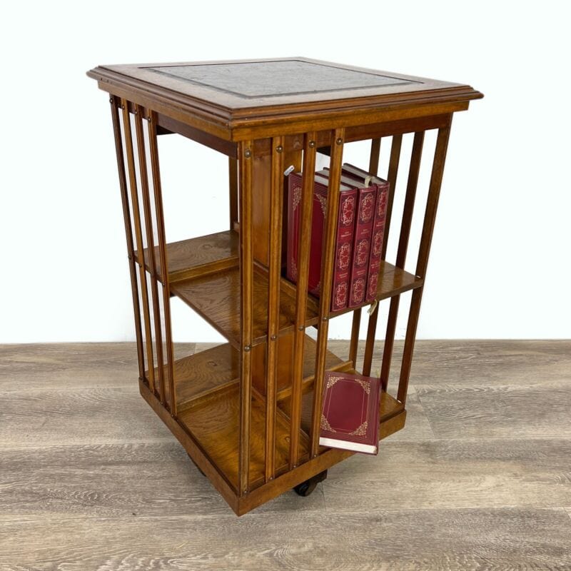 Libreria girevole stile antico vittoriano inglese in legno reggilibri tavolo Categoria Complementi d'arredo
